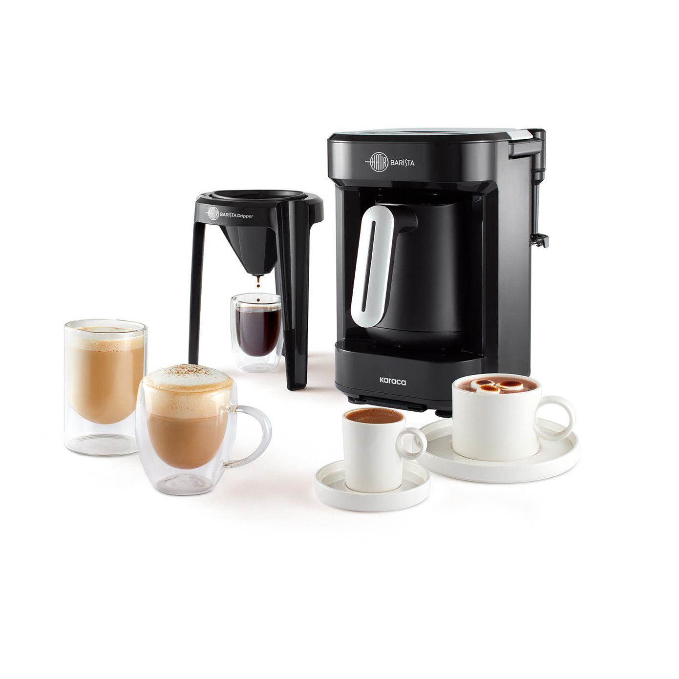 Karaca Hatir Barista Latte & Tyrkisk Kaffemaskine - Pearl White