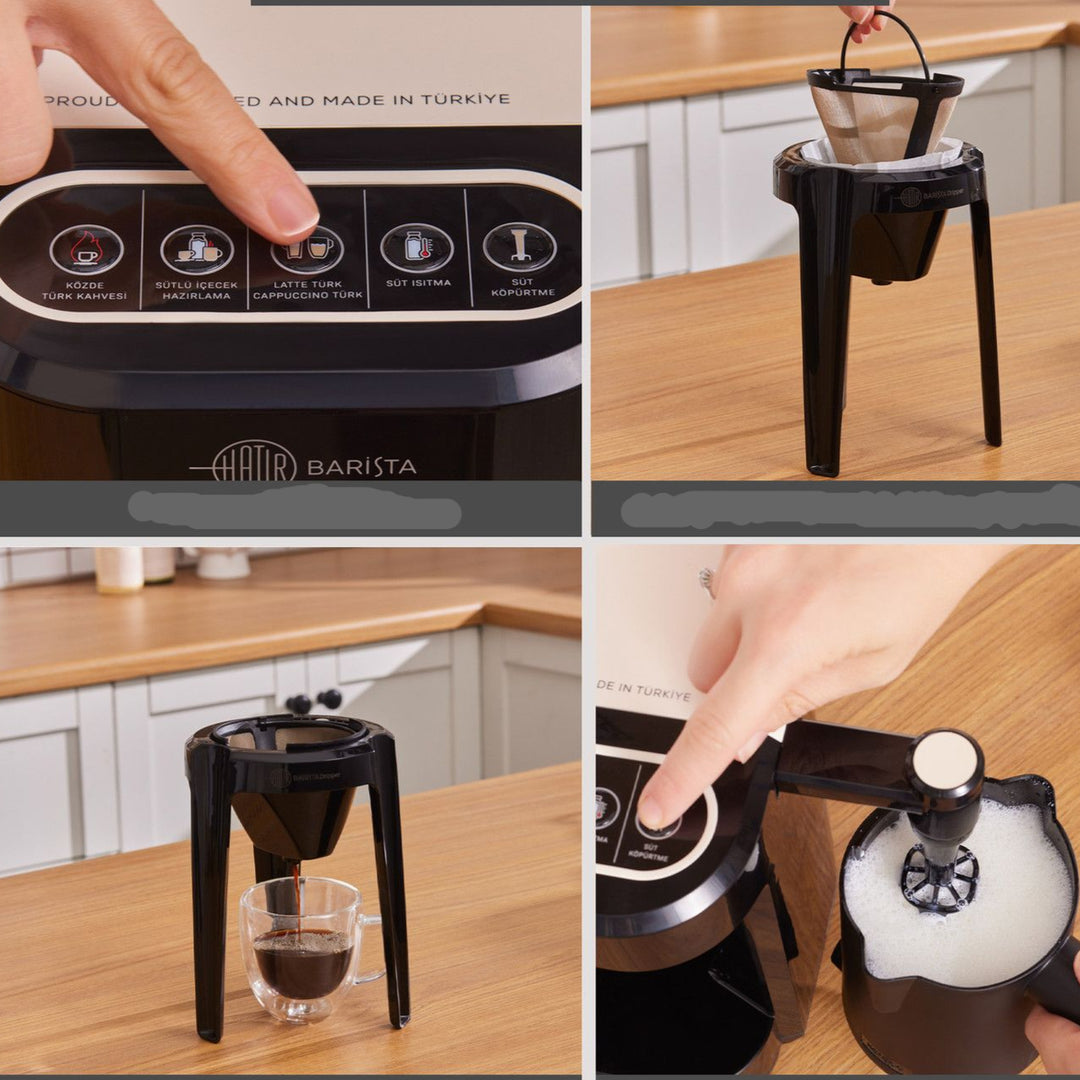 Karaca Hatir Barista Latte & Tyrkisk Kaffemaskine - Pearl White