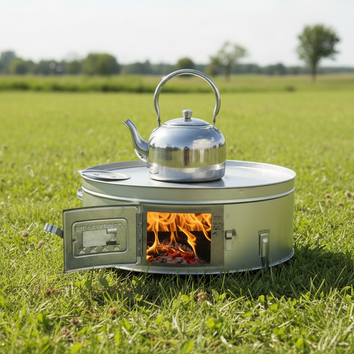 ÖZDILEK FLADBRØD- OG DEJOVN, 65 CM DIAMETER, MED BUNDLÅG