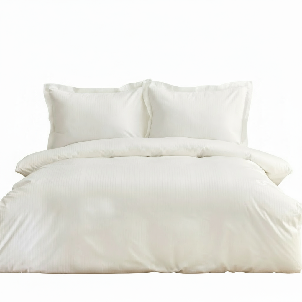 Karaca Home Uniq – Dobbeltseng Sengetøjssæt 200x220 cm | 100% Bomuldssatin | Hvid