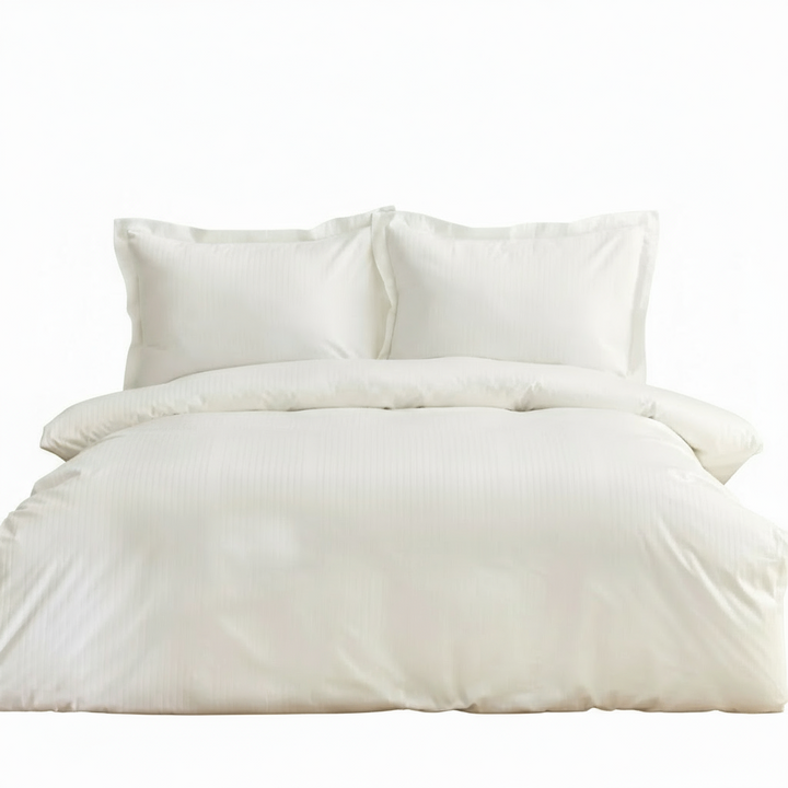 Karaca Home Uniq – Dobbeltseng Sengetøjssæt 200x220 cm | 100% Bomuldssatin | Hvid