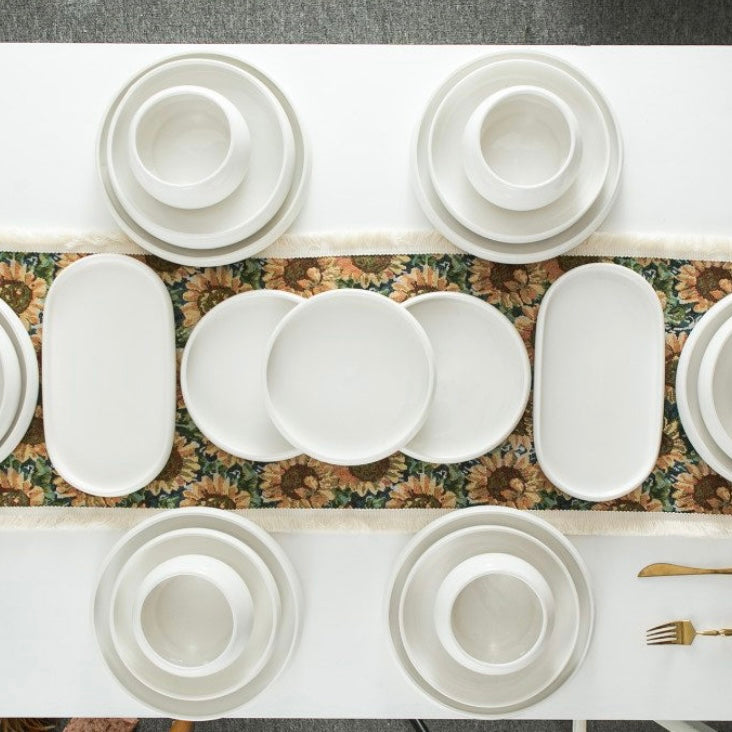 Akkaya Porcelænssæt 26 dele - 6 personer - Hvid - Weisse Rose Bone Bianco