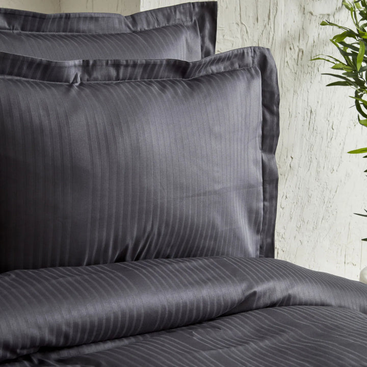 Karaca Home Uniq – Dobbeltseng Sengetøjssæt 200 x 220 cm | 100% Bomuldssatin, Antracit