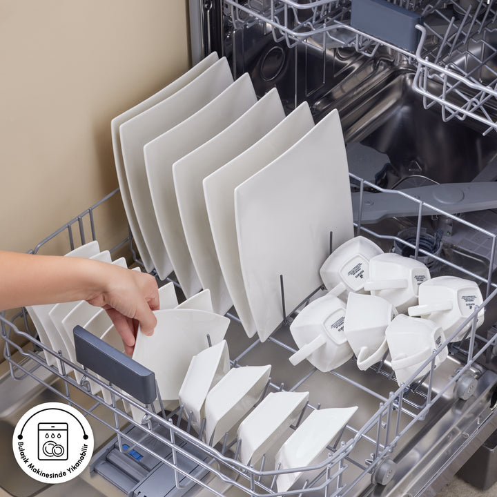 Karaca Perfect White Morgenmads Porcelænssæt - 32 dele 6 personer