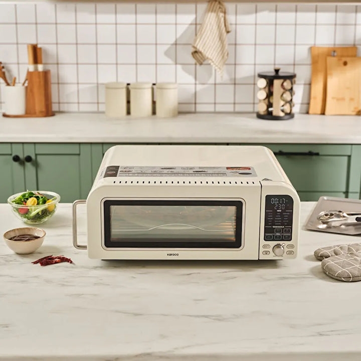 Karaca Vintage Craft Pizzaovn & Airfryer (Cream) – 15-i-1 Multimaskine