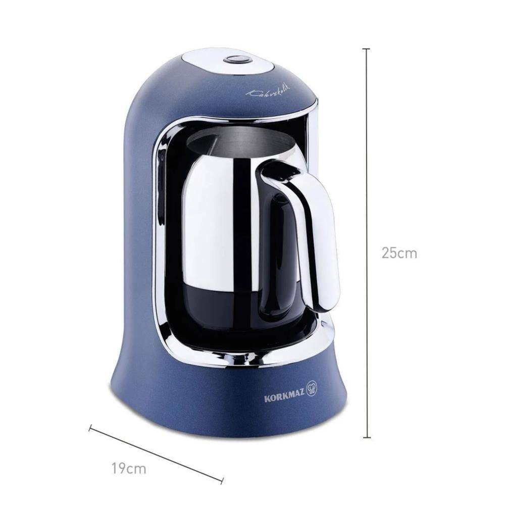 Elektrisk Tyrkisk Kaffemaskine Blå - Korkmaz Kahvekolik