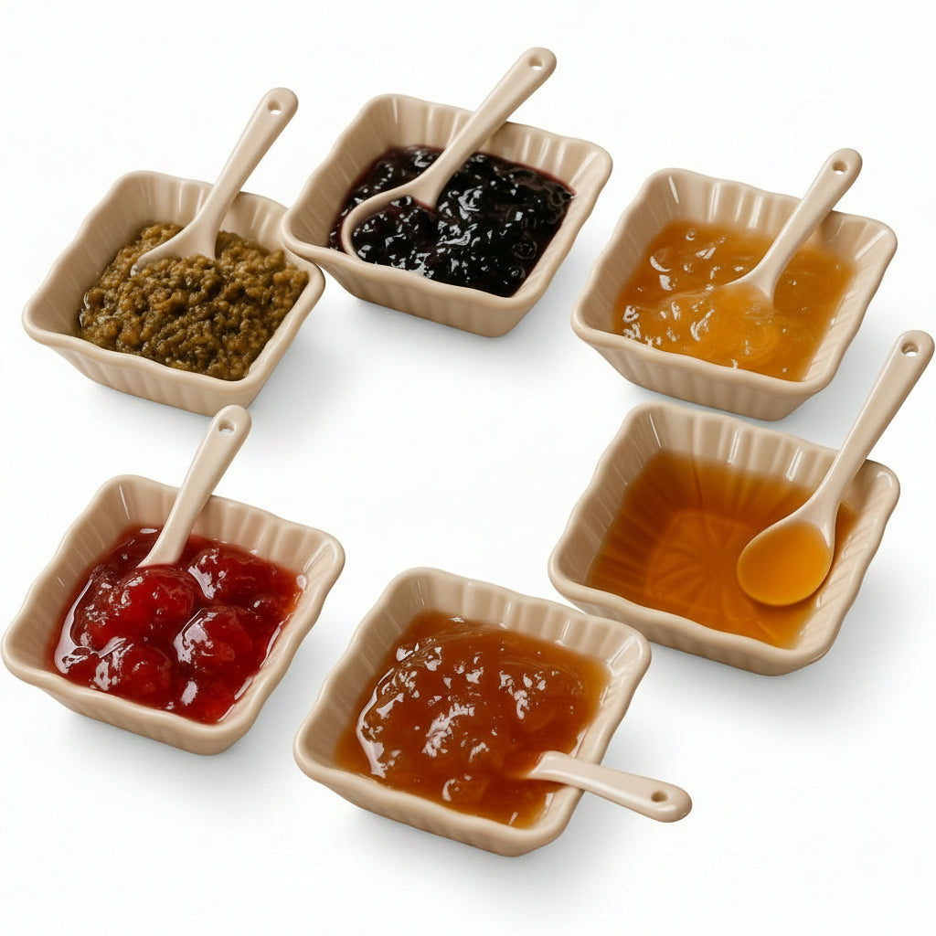 Weissberg Home 6 stk. Tapas Skåle med Skeer Porcelæn Hvid