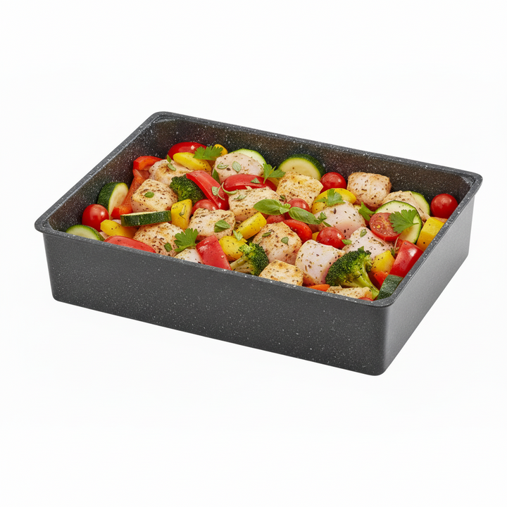 Silex Aluminium Granit Dyb Bradepande (Tepsi) Til Kontaktgrill - 37 x 24 x 8,5 cm