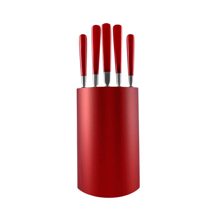 Karaca Flash 6-delt Knivsæt m/Knivblok – Rød