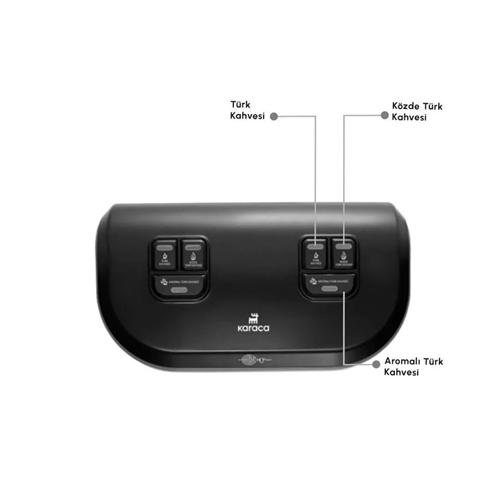 Karaca Hatır Hüp Duet Aroma Flavour – Dobbelt Tyrkisk Kaffemaskine (10 Kopper) - Space Grå