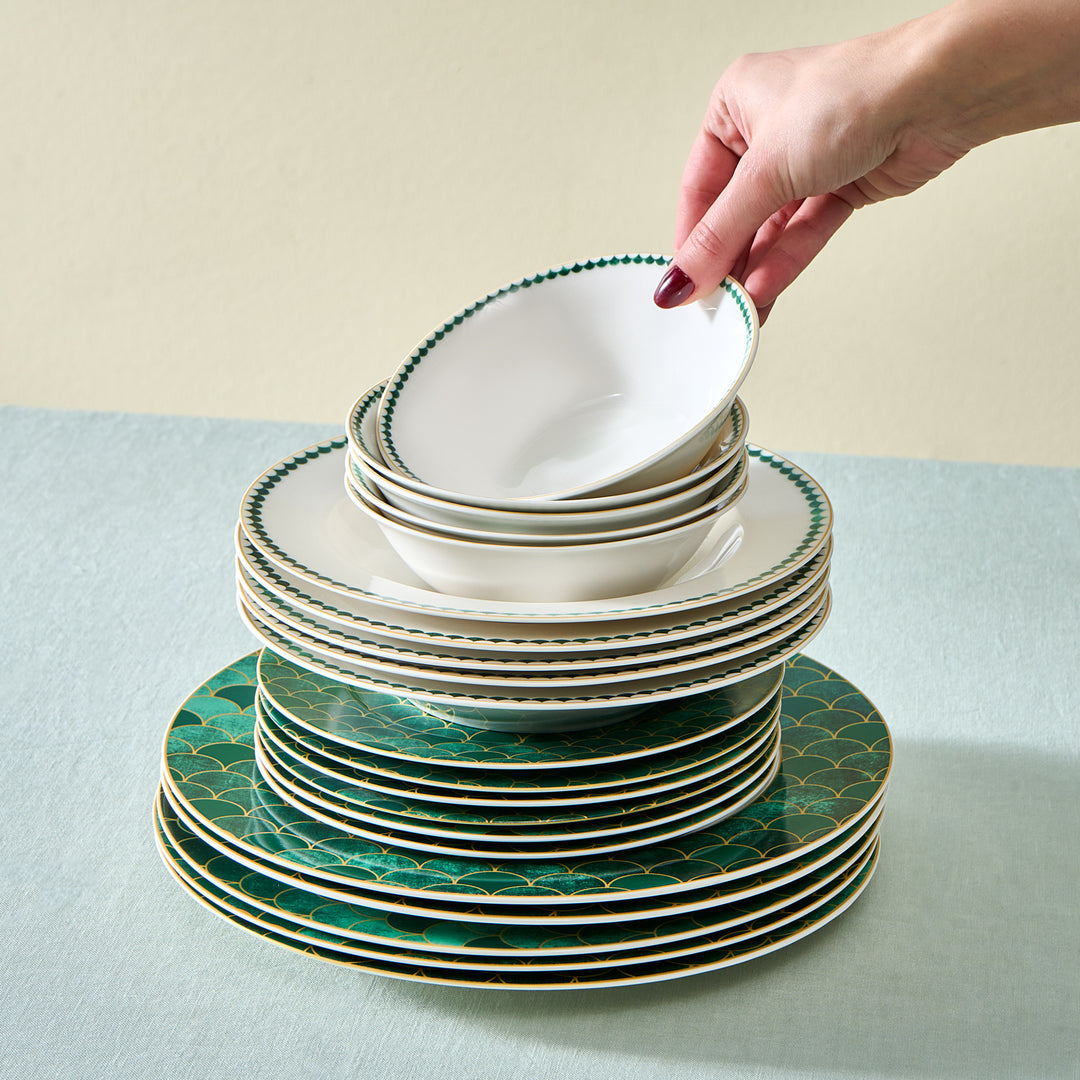 Karaca Forever Bone Zümrüt Spisestel – 24 dele til 6 personer