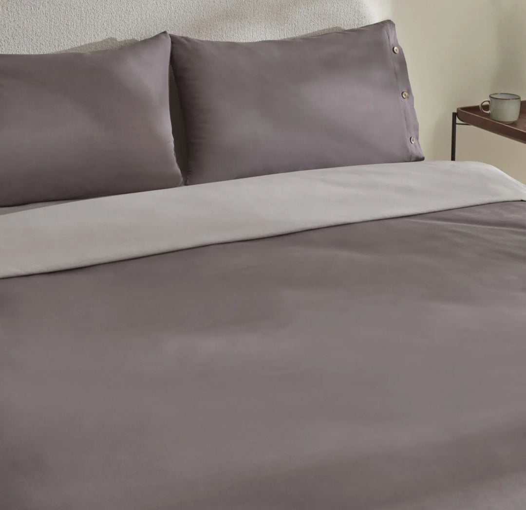 Karaca Home Basis 100 % bomuld dobbeltseng-sengesæt – Antracit