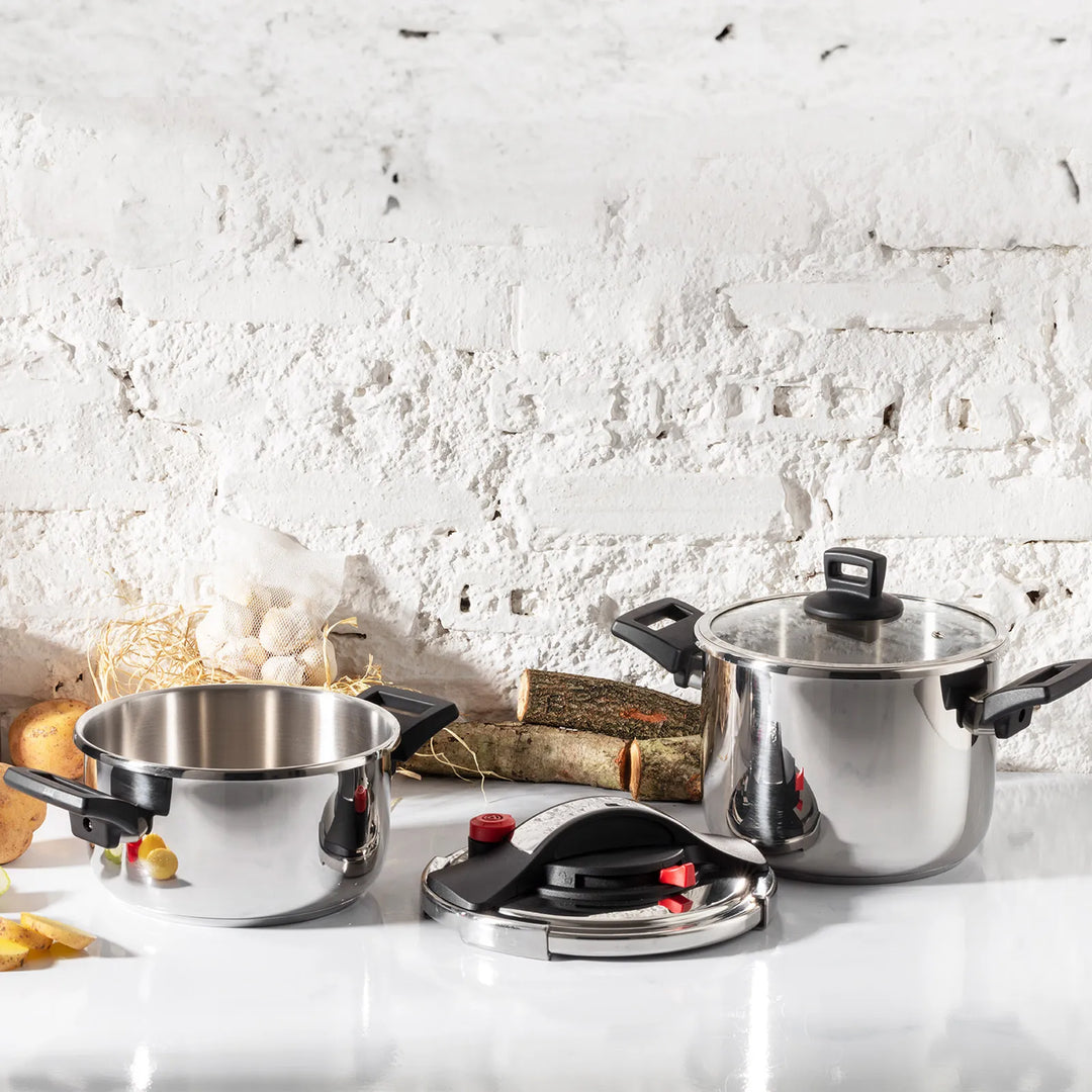 Karaca Vitola Trykkogersæt i Rustfrit Stål med Induktionsbund – 4 + 6 Liter