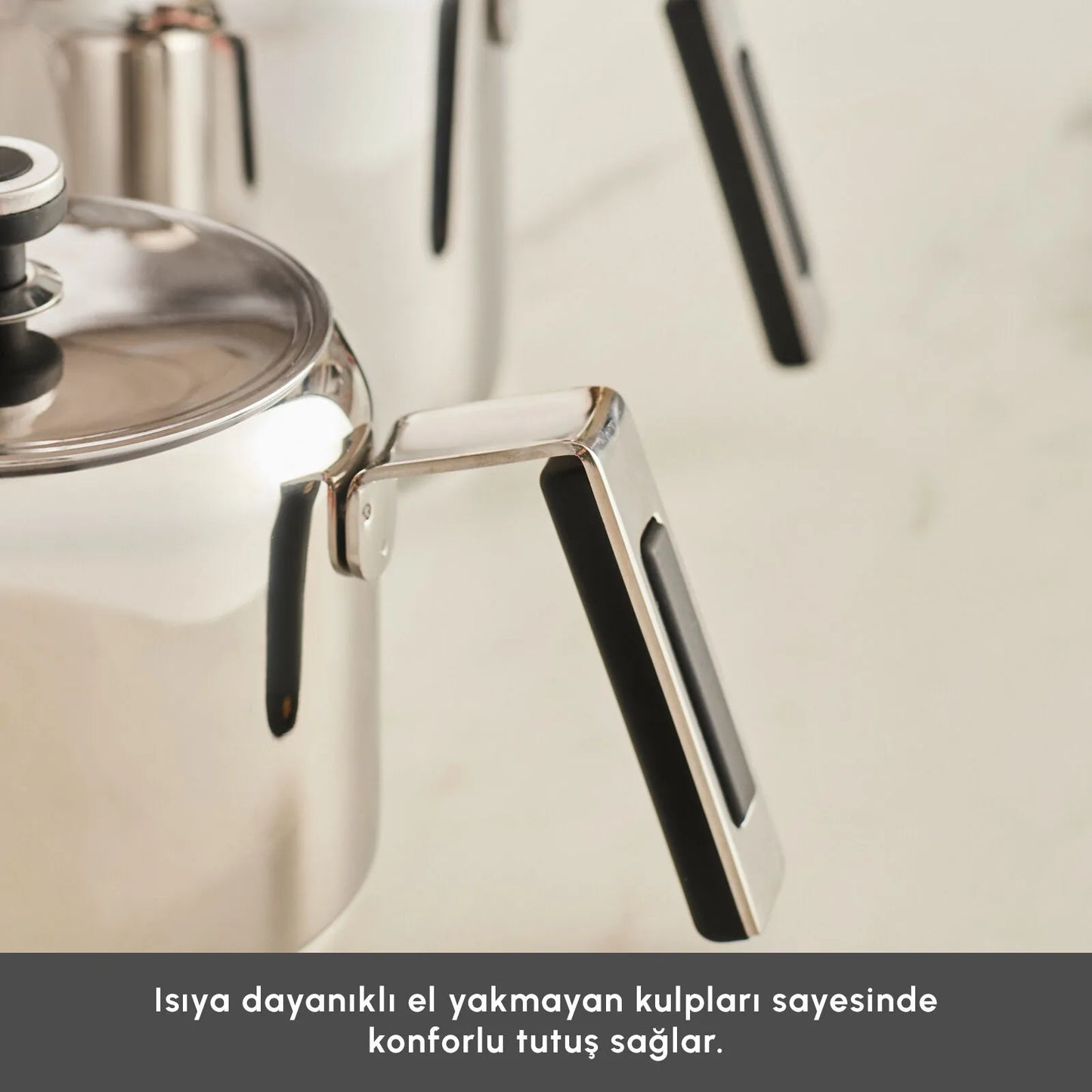 Karaca Yasemin Induktionsvenligt Midi Tekandesæt i Rustfrit Stål