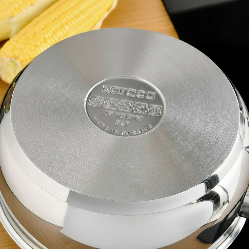 Karaca Perfect Pink Trykkoger-sæt med induktionsbund | 4 + 6 liter | Rustfrit stål