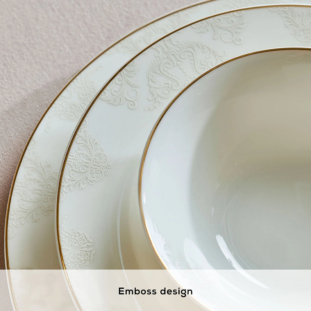 Emsan Elegance Bone Siena Gold 53 Dele 12 Personers Spisestel