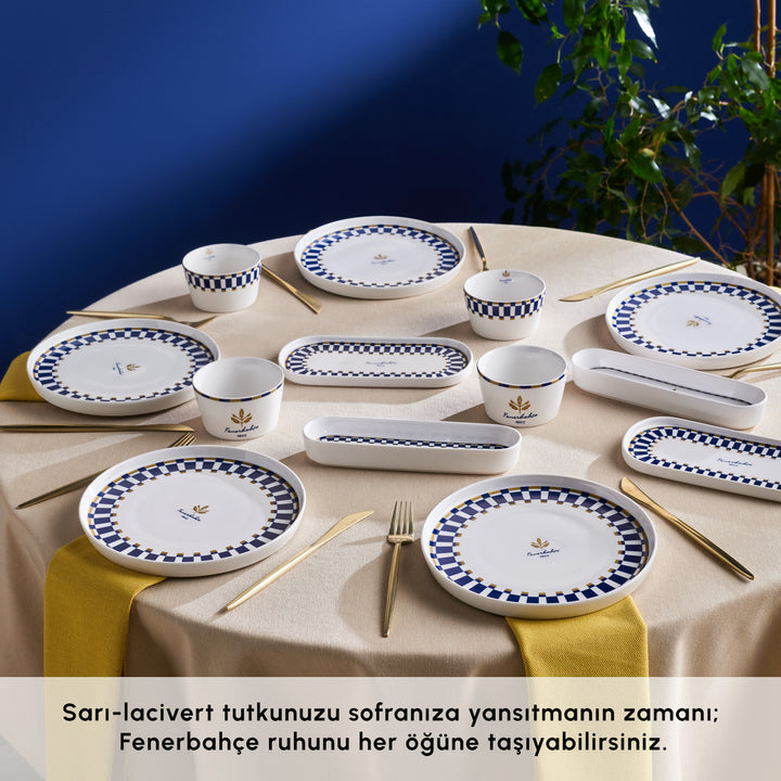 Karaca x Fenerbahçe -  Forever Bone Morgenmadssæt – 14 dele til 6 personer
