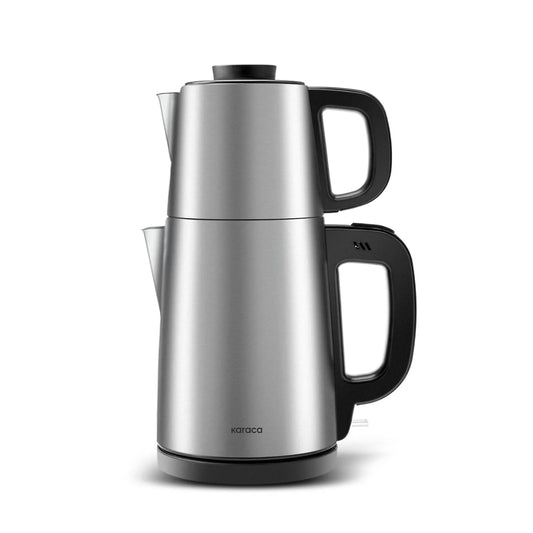 Karaca Tea Break 2 i 1 Elkedel & Tekoger, Rustfrit Stål – Inox Sort