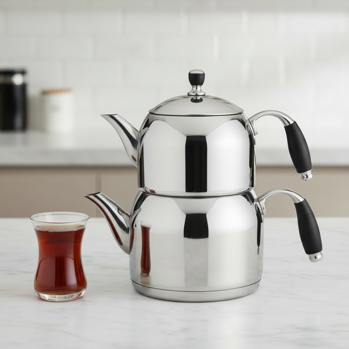 Almina Mona Large Tekandesæt 1,5L / 3L – 18/10 Rustfrit Stål | Induktion