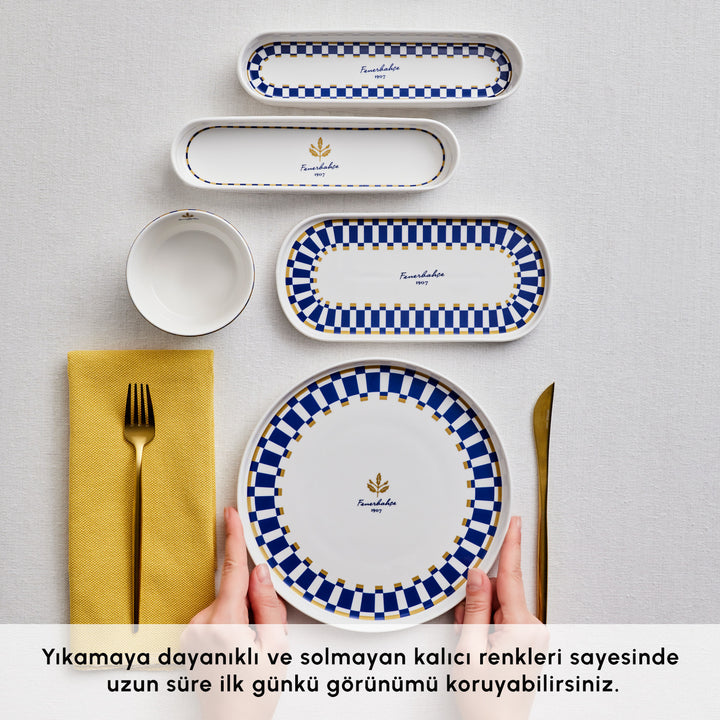 Karaca x Fenerbahçe -  Forever Bone Morgenmadssæt – 14 dele til 6 personer