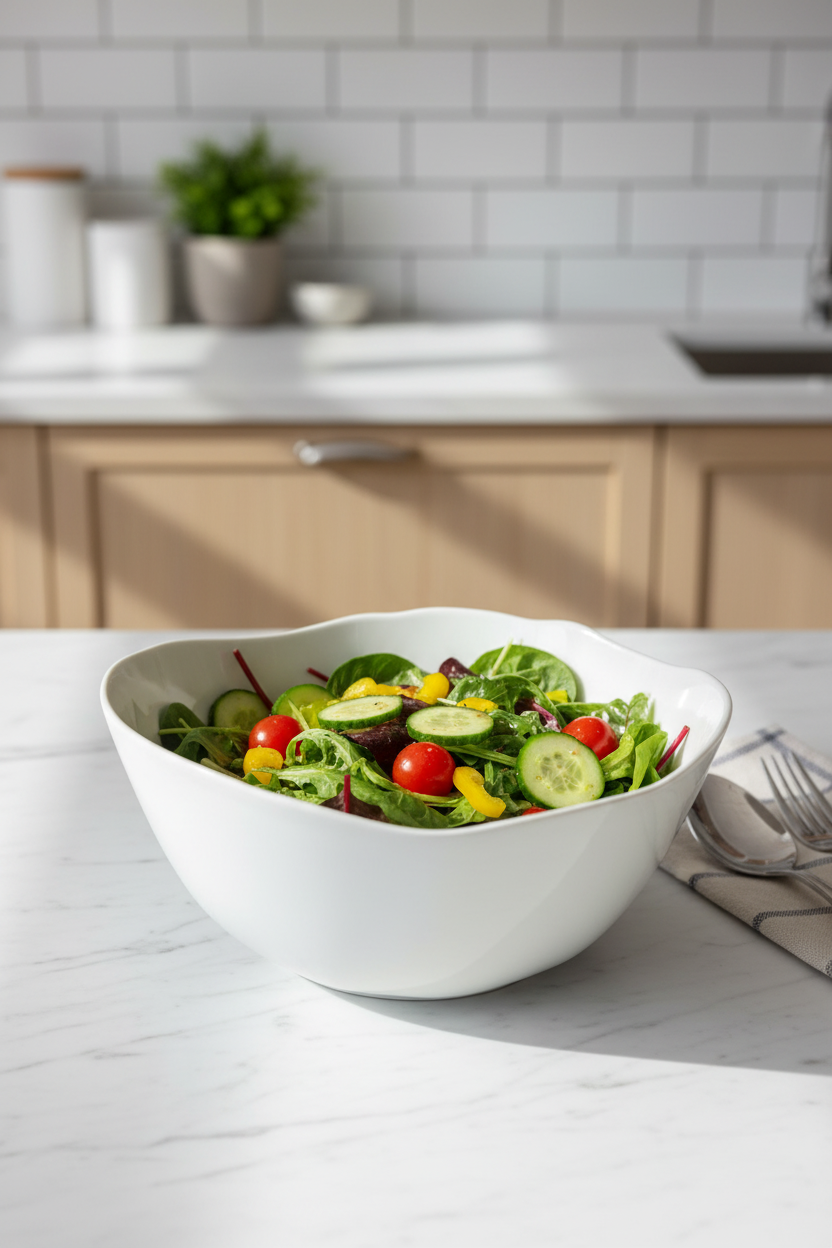 Bricard Bonnes - White - Taupe salat skole