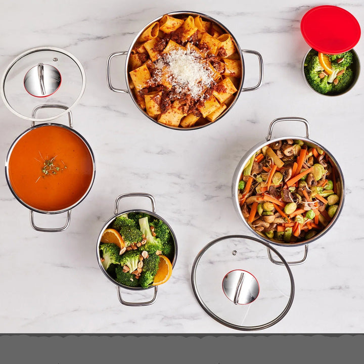 Karaca Emirgan XL Induktion 10-delt Stålgryde­sæt m/Opbevaringsboks