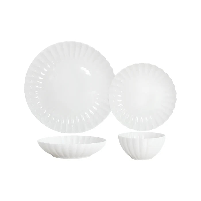 Almina Daisy Porcelænssæt til 6 personer - 26 dele - Hvid