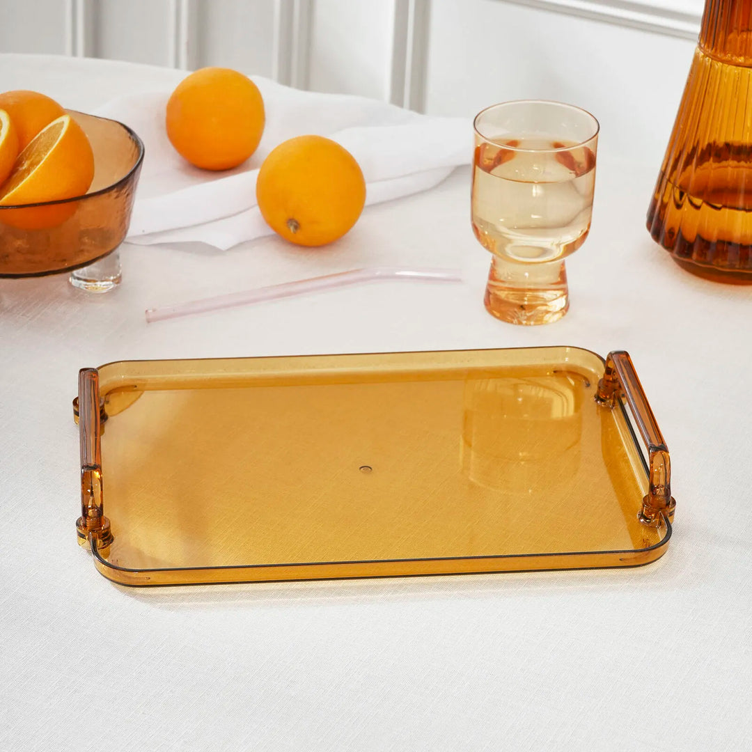 Karaca Claro Rektangulær Serveringsbakke – Amber, 30 cm
