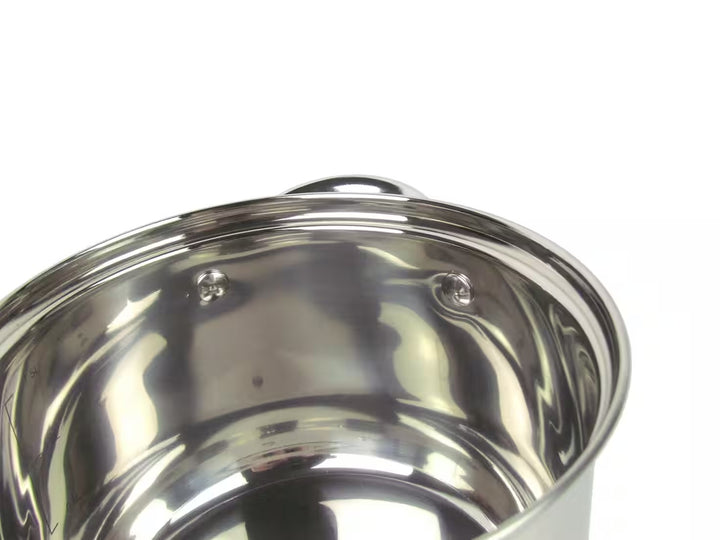 Michelino Berlin Grydesæt – 8 Dele i Satineret Rustfrit Stål