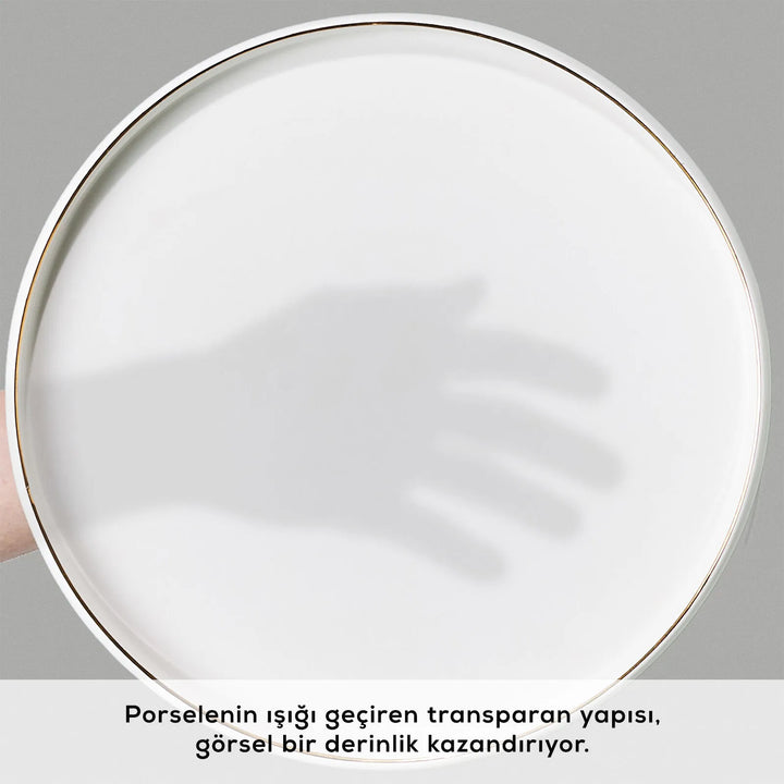 Karaca Stream Bone Sunset 34 Dele Morgenmadssæt til 6 personer – Guld