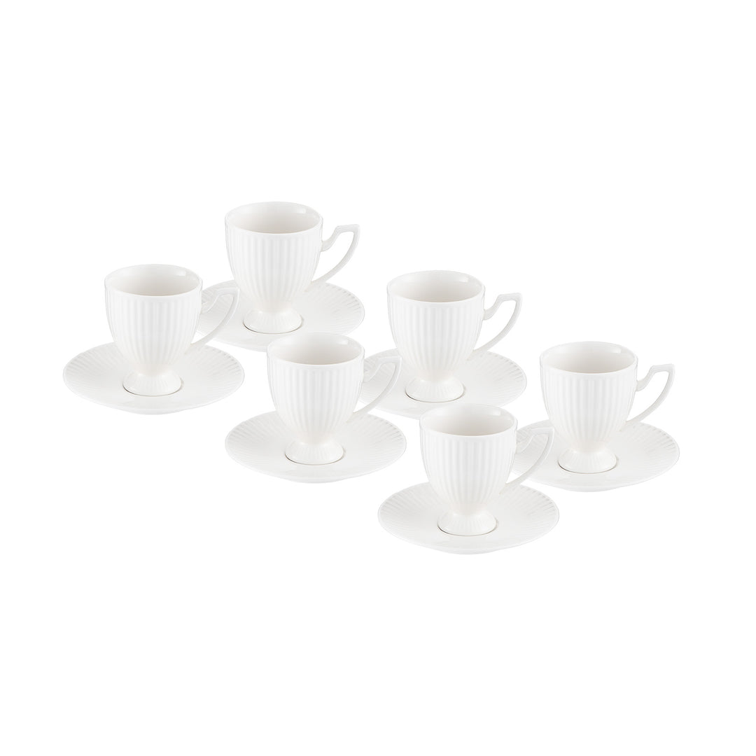 Emsan - Mahir Kaffekopsæt – 90 ml | 6 Personers | 12 Dele