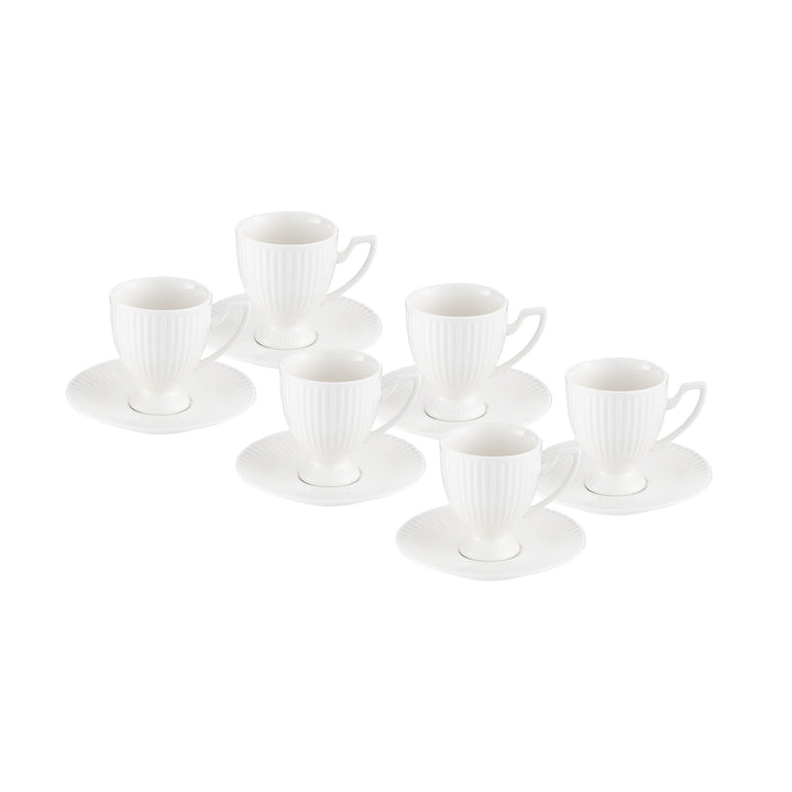 Emsan - Mahir Kaffekopsæt – 90 ml | 6 Personers | 12 Dele