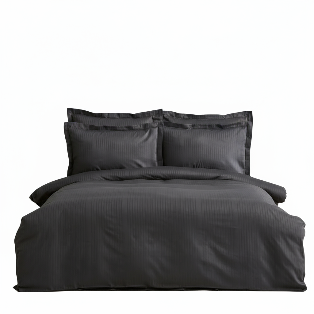 Karaca Home Uniq – Dobbeltseng Sengetøjssæt 200 x 220 cm | 100% Bomuldssatin, Antracit