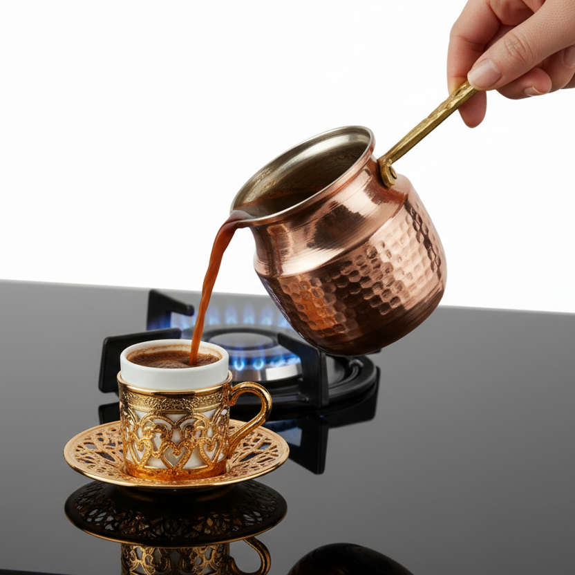 Karaca Alacahöyük Kobber Kaffekande – Stor - 500 ml