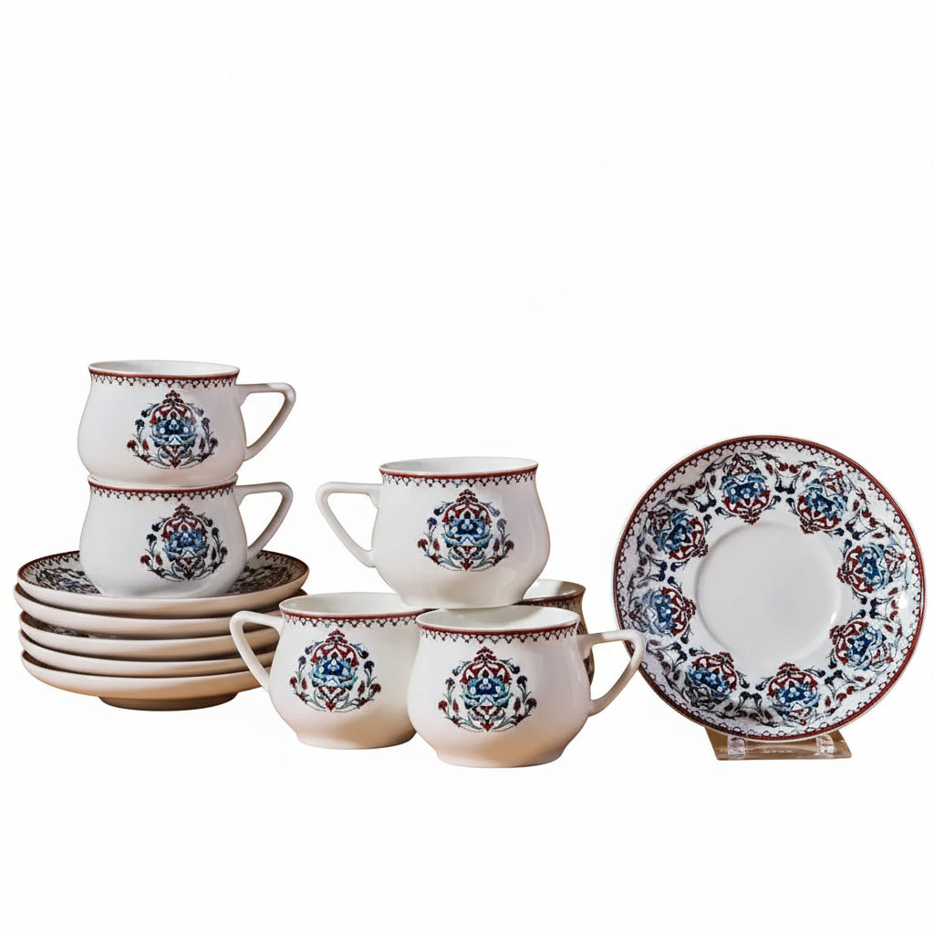 Karaca Nakkas Espresso Kaffesæt til 6 personer – 100 ml