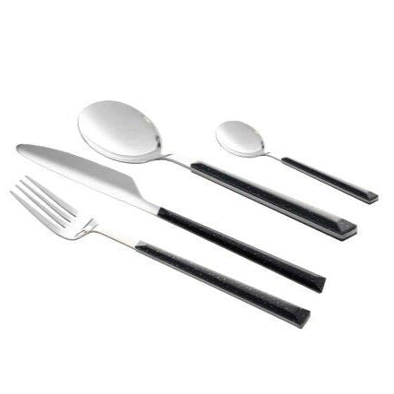 Bestiksæt 24 dele 6 Pers. - Schäfer Marble Black