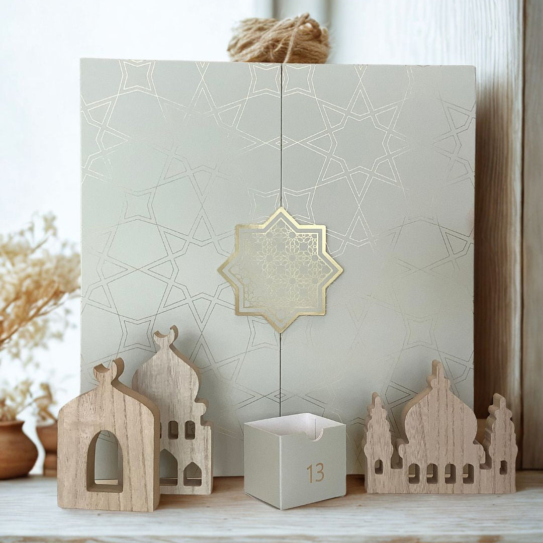 Ramadan Kalender 2026 - Fyld Selv - Hvid/Guld - Finest Choice