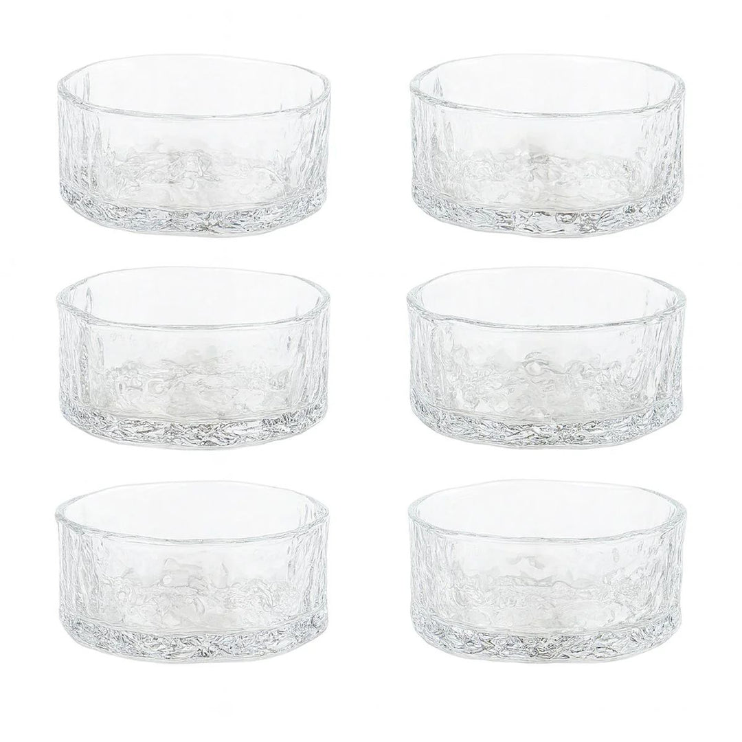 Almina Snow Buccia Snackskålesæt - 6 stk. - Bølget Overflade