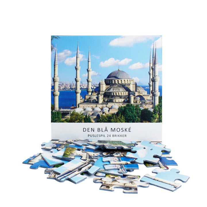 Den Blå Moské Puslespil - 24 Brikker - Finest Choice