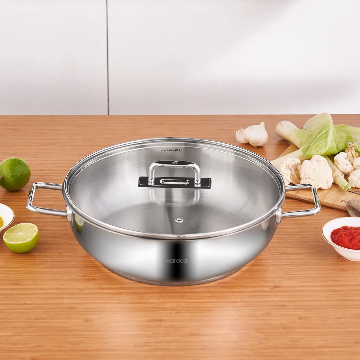 Karaca Grace Induktionsvenlig Karnıyarık-gryde i Rustfrit Stål – 30 cm / 6 liter