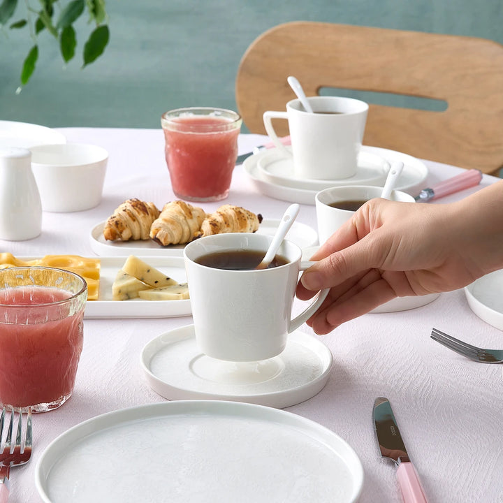 Karaca Forever Bone Salus Porcelæn Morgenmadssæt - 33 dele 6 personer