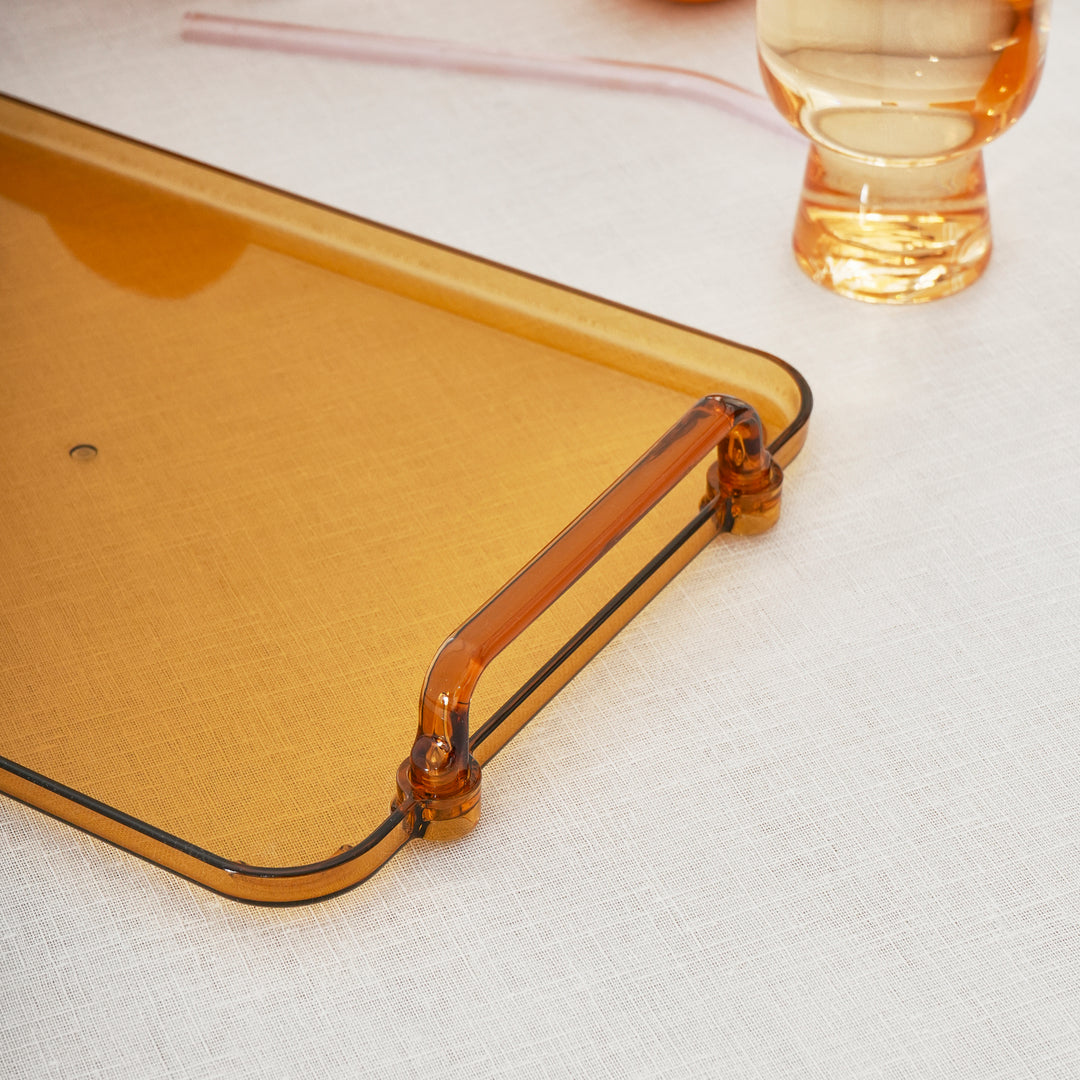 Karaca Claro Rektangulær Serveringsbakke – Amber, 30 cm