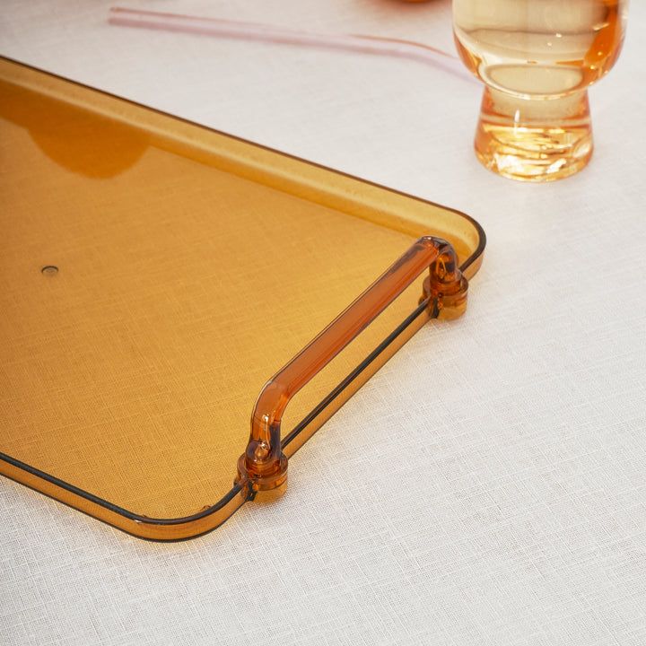Karaca Claro Rektangulær Serveringsbakke – Amber, 30 cm