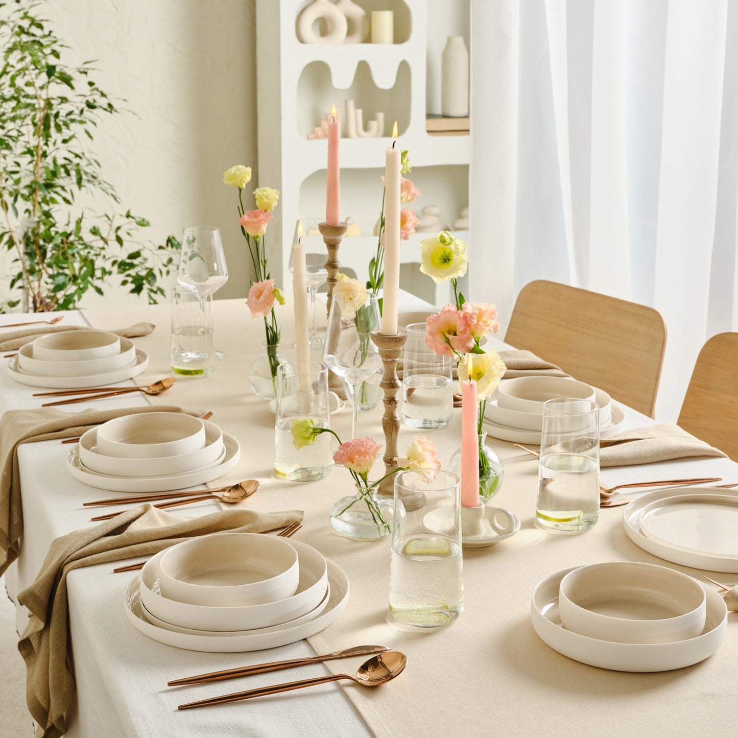 Karaca Earth Collection Finesse Spisestel 24 dele | 6 personer | Beige