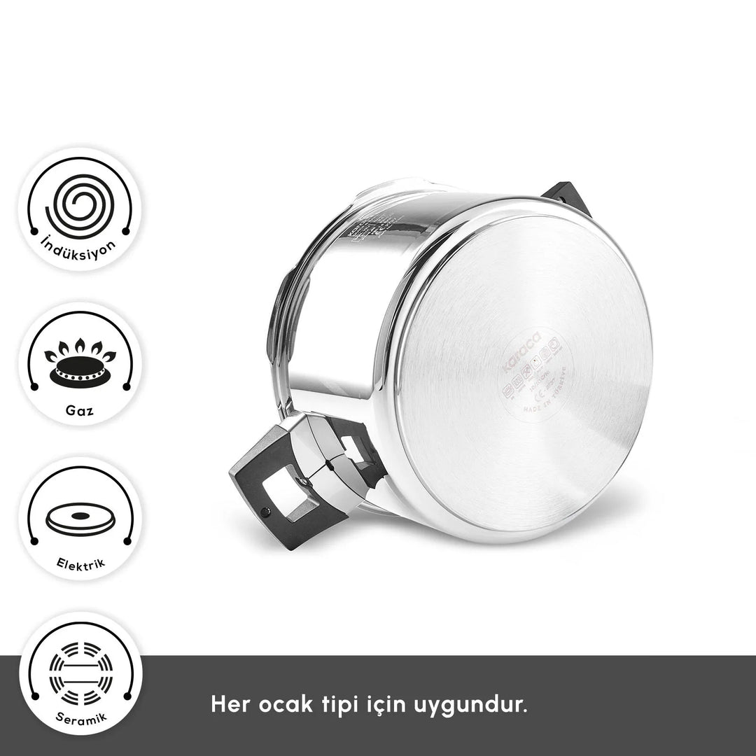 Trykkoger i rustfrit stål Karaca Quick &amp; Safe – 7 liter