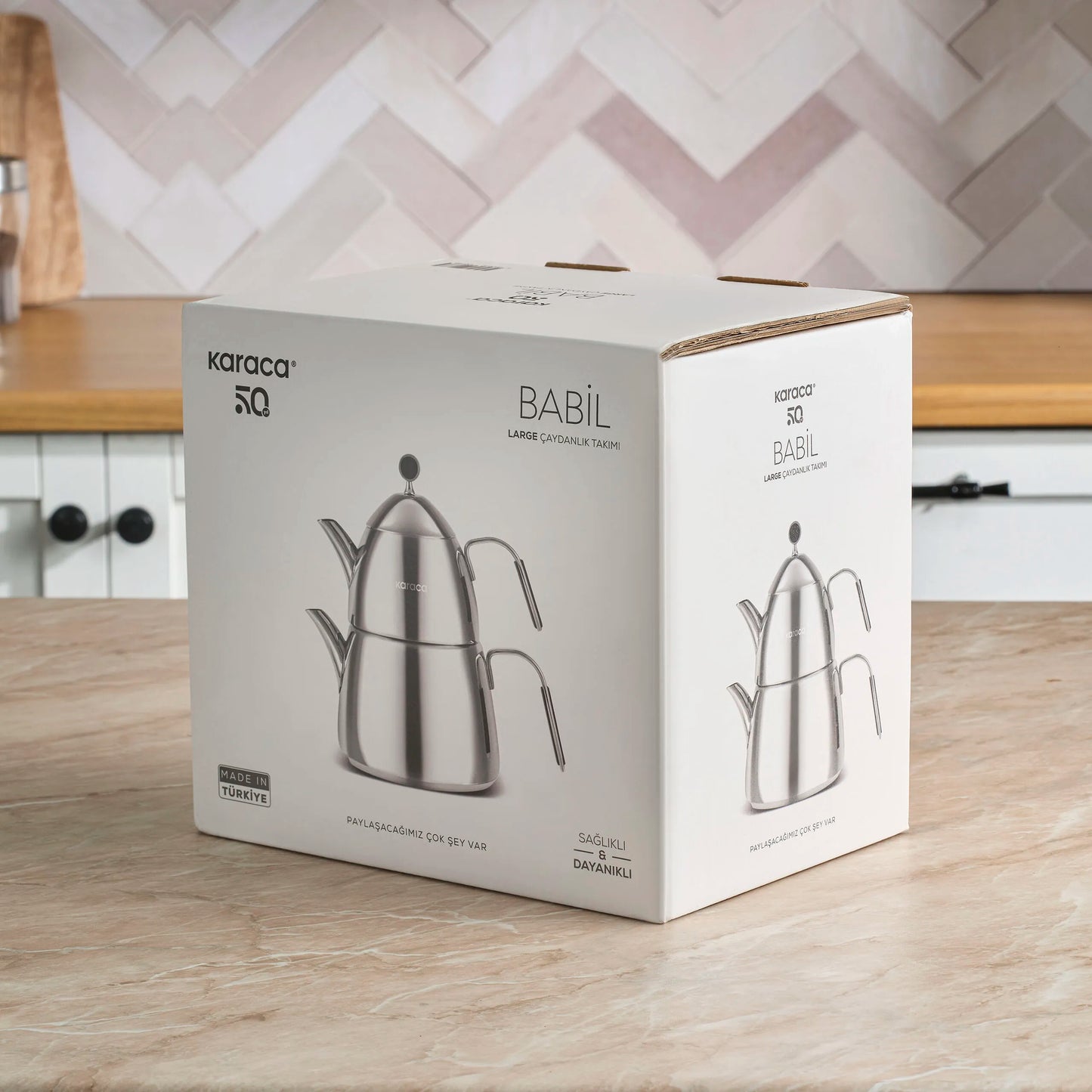 Karaca Babil Tekandesæt – Sort, Large