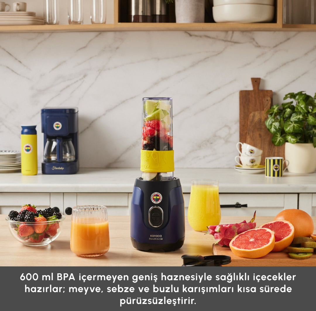 Karaca x Fenerbahce BlendFit Go Personal Smoothie-Blender - Marineblå