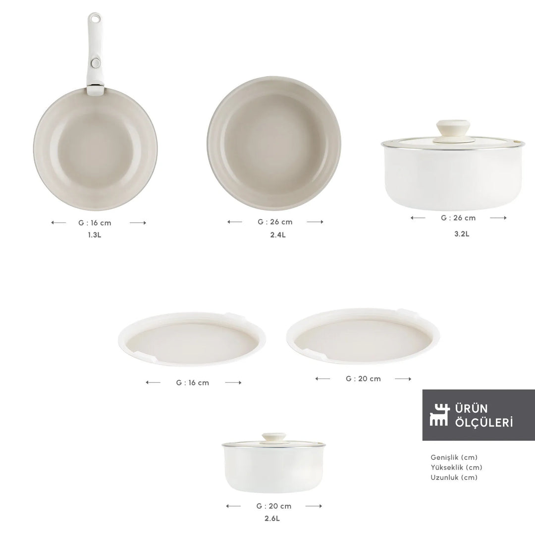 Karaca x Refika Swiss Crystal Almond 9 Dele Grydesæt