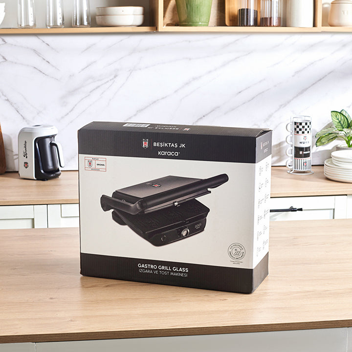 Karaca x Beşiktaş - Gastro Grill Glass Grill &amp; Toastmaskine - 2400 W