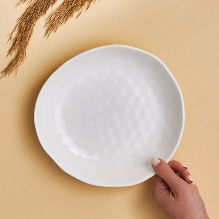 Karaca Bomonti Dyb Tallerken – 21 cm - Hvid Porcelæn